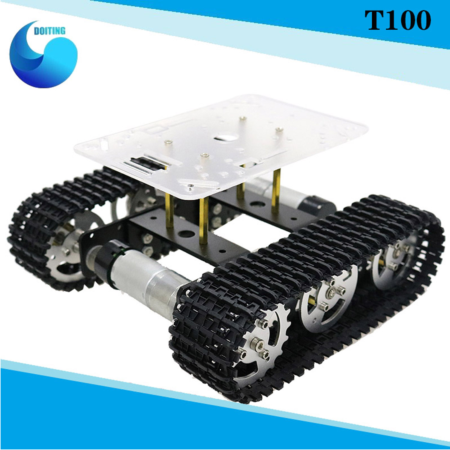 RC Metal Robot Tank Car Chassi - đánh giá và giá Tracked Robot Chassis