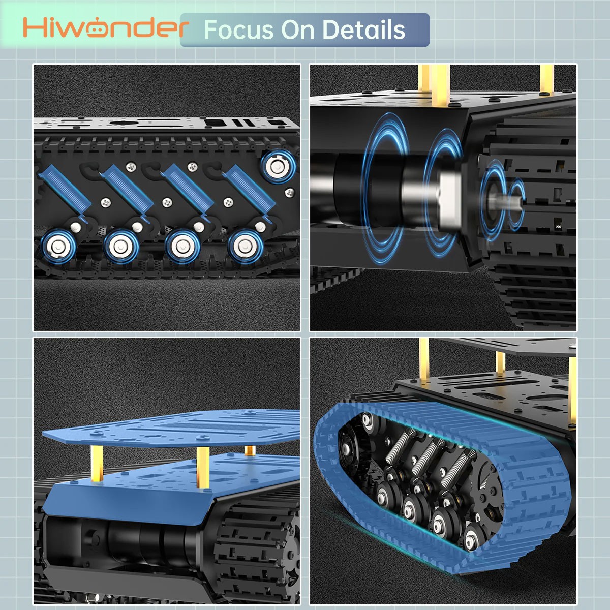 Hiwonder Tracked Tank Robot Ch - đánh giá và giá Tracked Robot Chassis