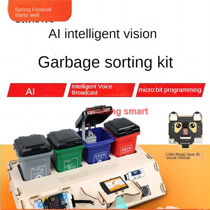 Waste Sorting Robot Kit AI Vis - đánh giá và giá Microbit Robot